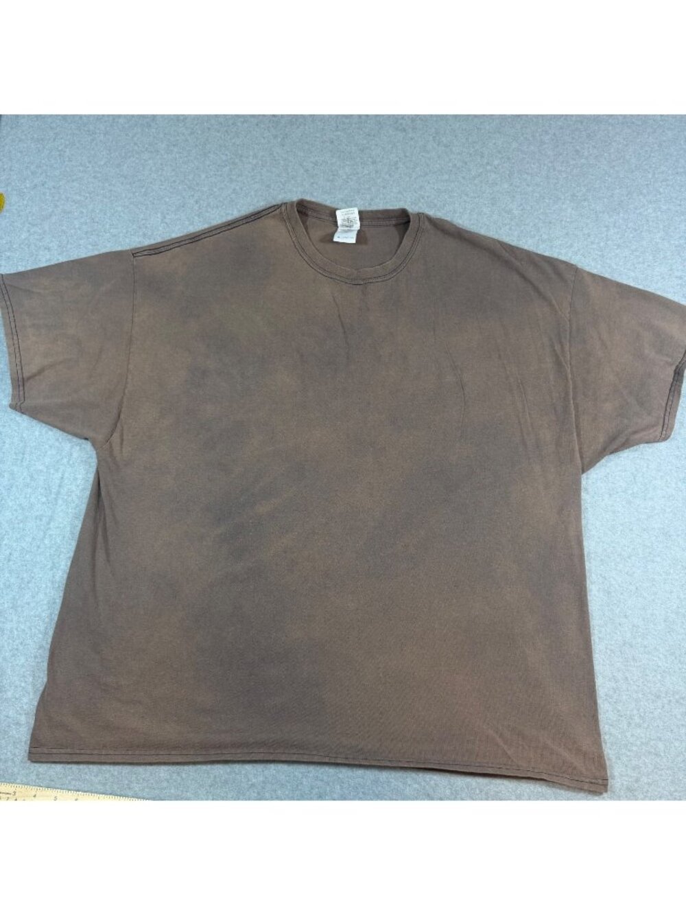 Gildan Men's 3XL Brown Crew Neck Short Sleeve T-Shirt 100% Cotton